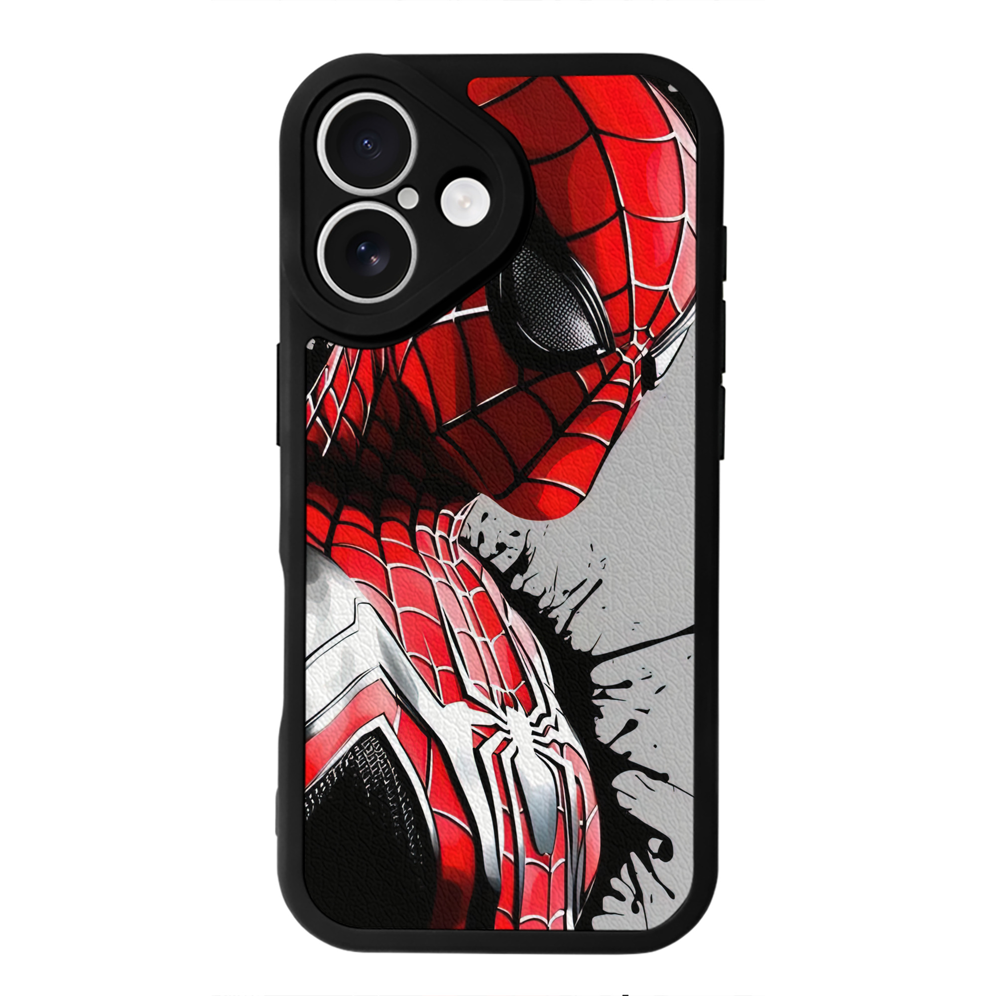 （画像用） Spider Man スパイダーマン 【iPhone 16シリーズ対応】シリコンスマホケース（レザー調） 材質：シリコン